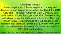 2013 Silver American Eagle Brilliant Uncirculated Gem US Coin 1 oz .999 Fine Silver $1 Review