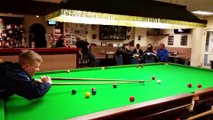 The Radcliffe Olympic Squad having a game of pool after the game