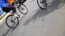 Primeiro Pedal Bike da Solidariedade, Taubaté, SP, Brasil, Ciclistas percorrendo 6 km de ruas dos bairros ao centro da cidade de Taubaté, 1º Pedal Solidário, Marcelo Ambrogi, parte 35