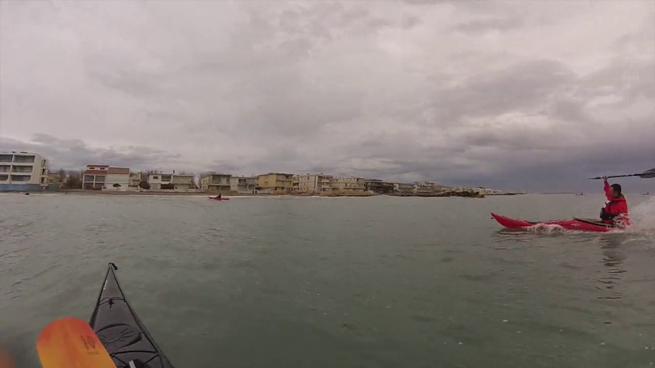 Kayak de mer : session surf