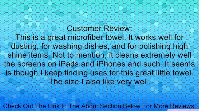 Eurow Microfiber Premium 12 x 12in 350 GSM Cleaning Towels Black - 25 Pack