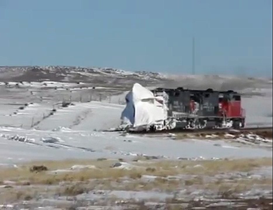 Train Gets Stuck In Snow