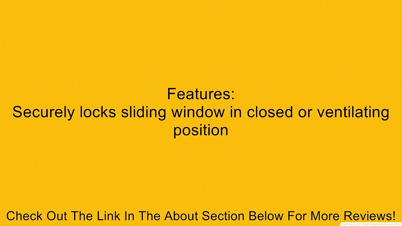 Prime-Line Products U 9801 Sliding Window Lock with Steel Screw, Black Finish Review