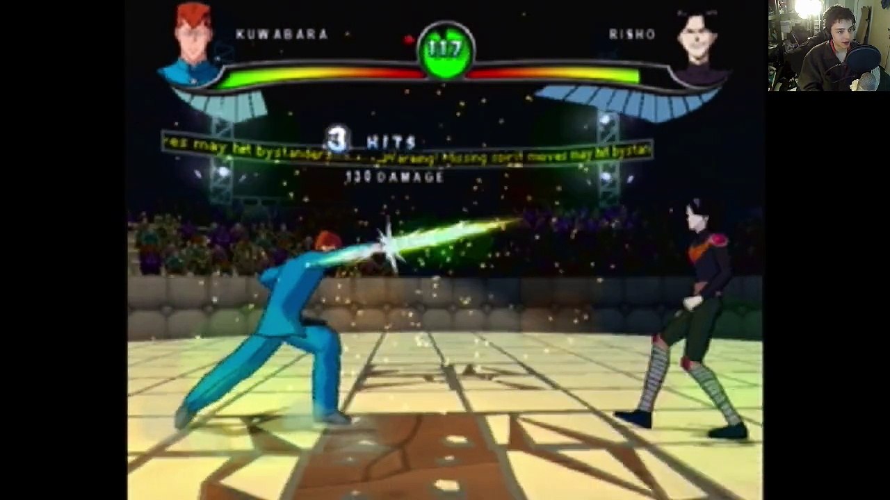 Kuwabara VS Risho In A YuYu Hakusho Dark Tournament Match / Battle / Fight - With Commentary