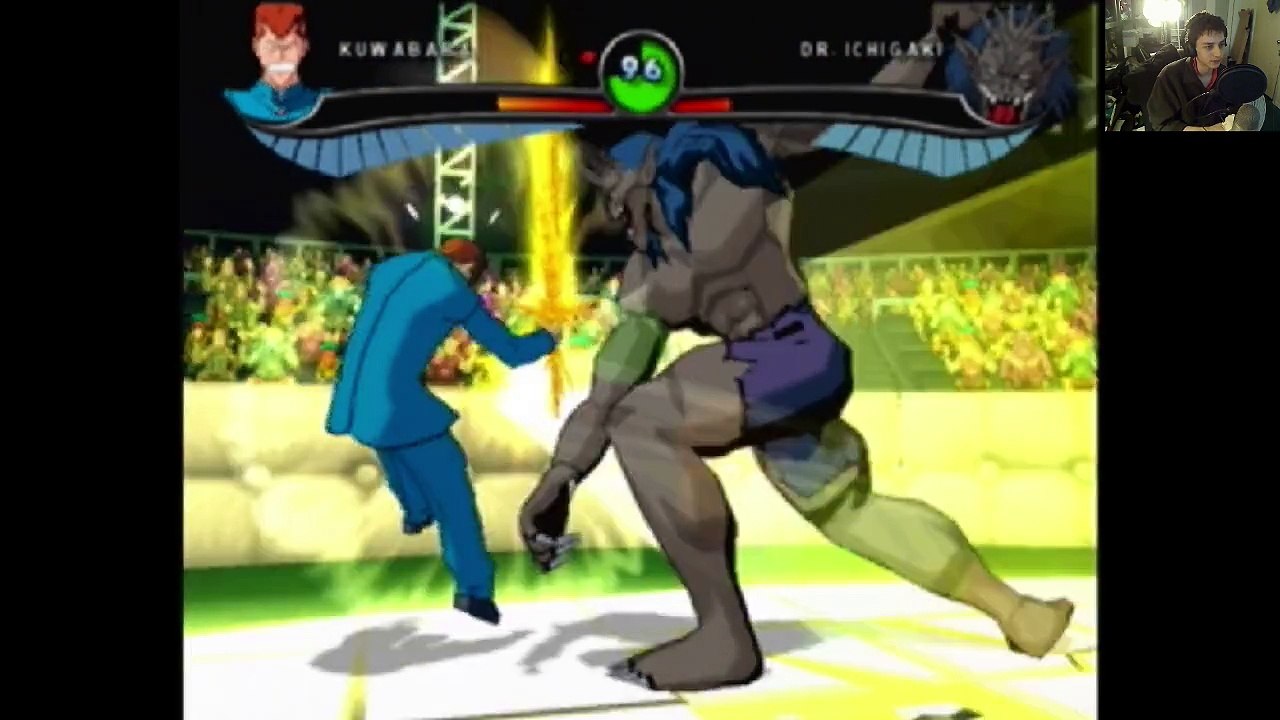 Kuwabara VS Dr. Ichigaki In A YuYu Hakusho Dark Tournament Match / Battle / Fight - With Commentary