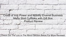 Cross of Iron Power and Nobility Enamel Business Mens Shirt Cufflinks with Gift Box Review