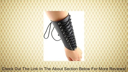 Spiked Black Lace-Up Gauntlet Wristband Bracer - Father's Day Offer Review