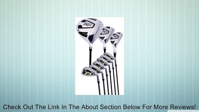 Pinemeadow Men's PGX Golf Set-Driver, 3 Wood, Hybrid, 5-PW Irons (Regular Flex)