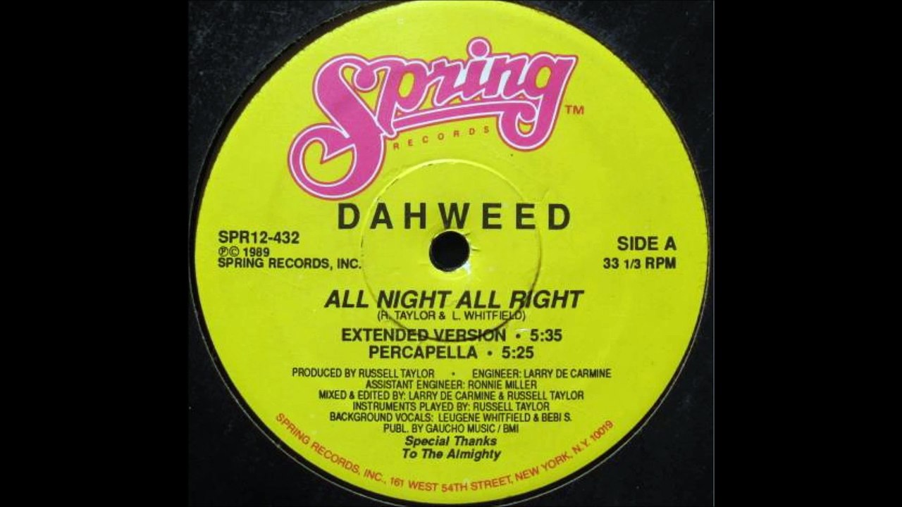 Dahweed - All Night, All Right (1989)