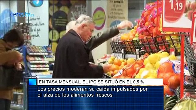 IPC: Los precios moderan su caída impulsados por el alza de los alimentos frescos