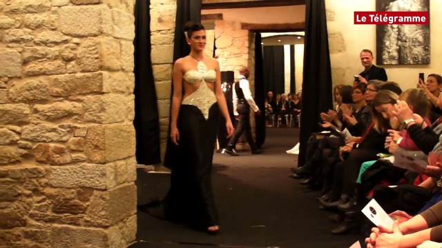 Quimper. Mooréa André, mannequin pour Pascal Jaouen