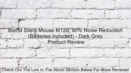 Bornd Silent Mouse M120, 90% Noise Reduction (Batteries Included) - Dark Gray Review