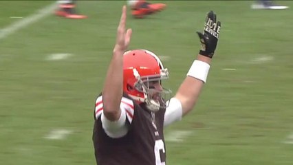 Hoyer to Hawkins for a 32-yard touchdown