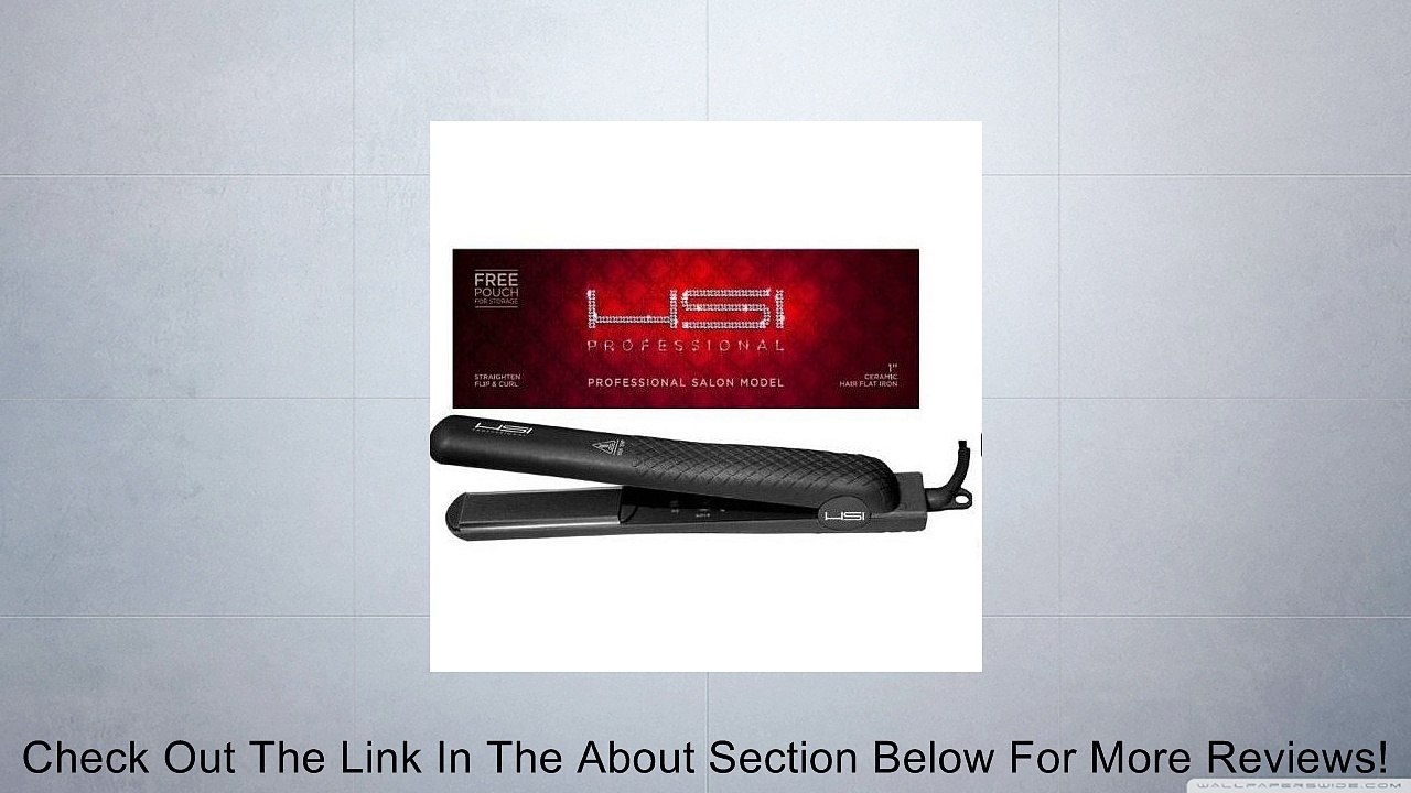 HSI PROFESSIONAL CERAMIC TOURMALINE IONIC FLAT IRON HAIR STRAIGHTENER Free sample of Argan Oil Leave In Hair Treatment (1" Inch With Digital LCD)
