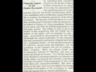 Financial Aspects Of The Zionist Movement