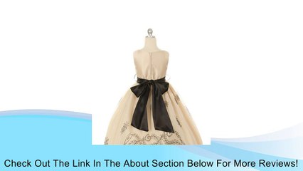 Kids Dream Girls Champagne Floral Embroidered Flower Dress Review