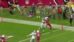 Floyd catches 12-yard touchdown pass