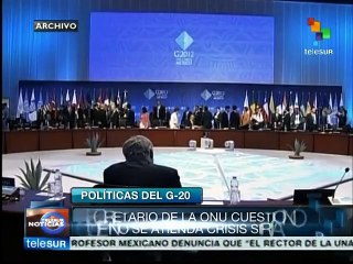 Cumbre del G-20 no ha abordado temáticas sociales en el mundo