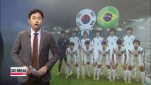 Korean U-21 football team loses to Brazil