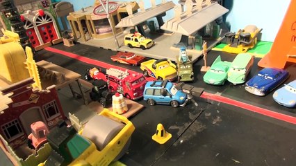 Pixar Cars2 New Car Unboxing, Mama Bernoulli, with Lightning , Mater, Francesco and Mack