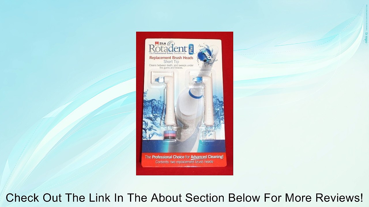 Pack of 2 Rotadent Plus Brush Heads - SHORT TIP Review