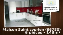 A vendre - maison/villa - Saint cyprien (66750) - 6 pièces - 143m²