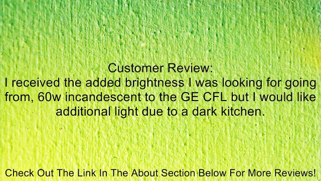 GE Lighting 66662 Energy Smart Dimming CFL 14-watt 900-Lumen T3 Spiral Light Bulb with Medium Base, 1-Pack Review