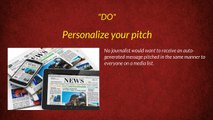 Do's and Don'ts When Pitching with Press Releases