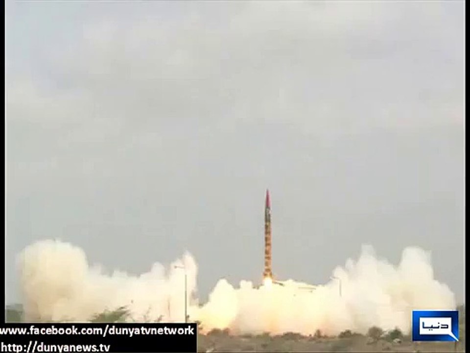 Pakistan successfully test-fires nuclear-capable Shaheen One-A Hatf IV ballistic missile .(Pakistan Zindabad)