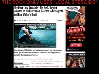 "The Rock" Dwayne Johnson Says "Legal Steroids Work".