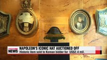 Winning Korean bidder pays US$2.4 mil. for Napoleon's hat