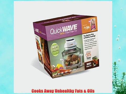 Quick Wave Digital 12 Quart Halogen Convection Countertop Oven With Recipe Book Presented by Chef LaLa