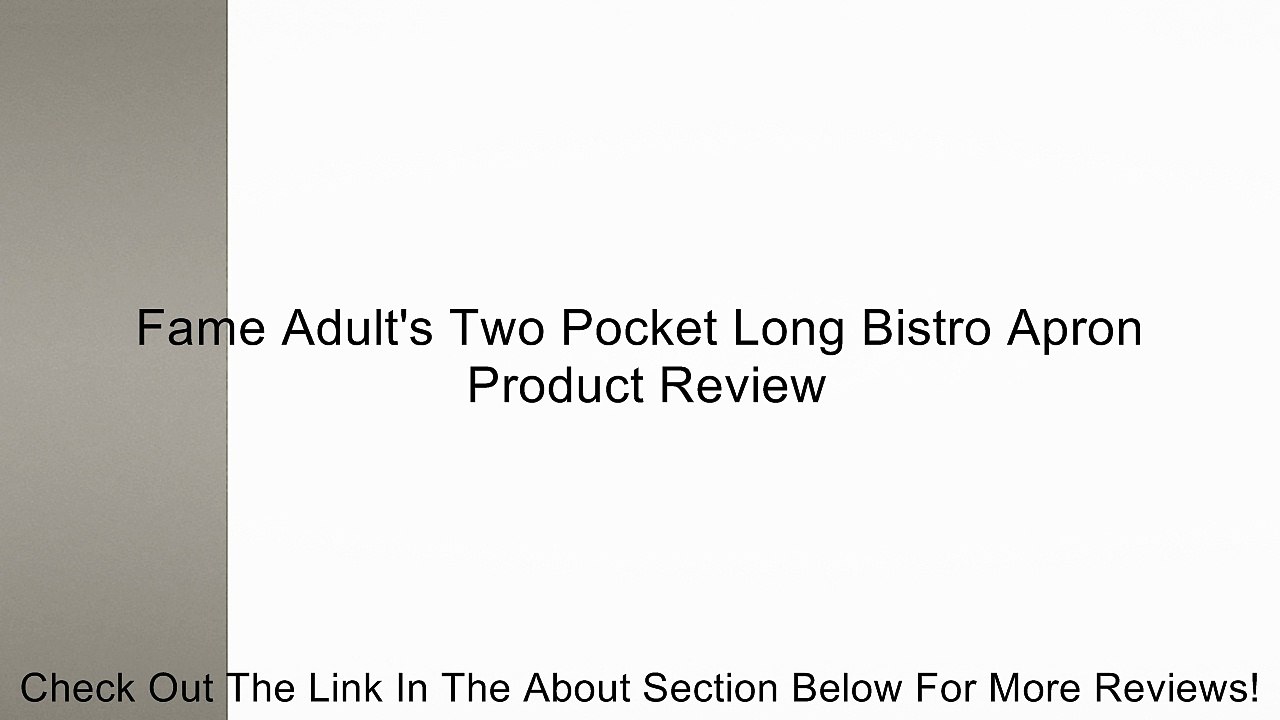 Fame Adult's Two Pocket Long Bistro Apron Review