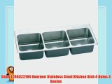 Elkay LTR6322104 Gourmet Stainless Steel Kitchen Sink 4 Holes 3 Basins