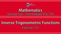 Inverse Trigonometric Functions - EX13.2