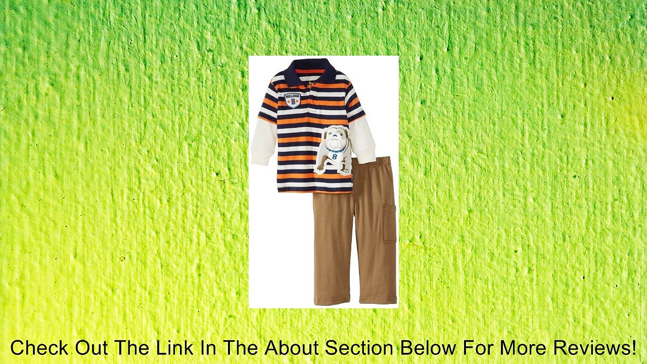 Watch Me Grow! by Sesame Street Baby-Boys Infant 2 Piece Stripped Bulldog Shirt And Pant, Beige, 18 Months Review