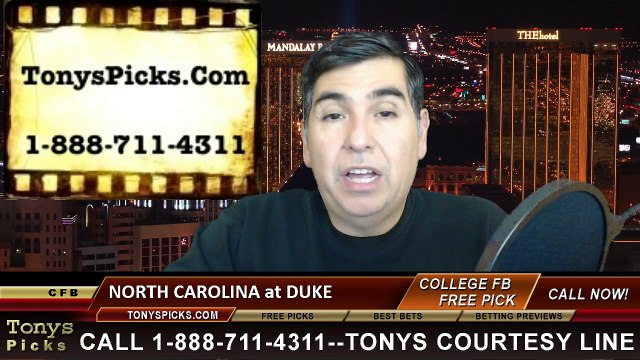 Duke Blue Devils vs. North Carolina Tar Heels Free Pick Prediction NCAA College Football Odds Preview 11-20-2014