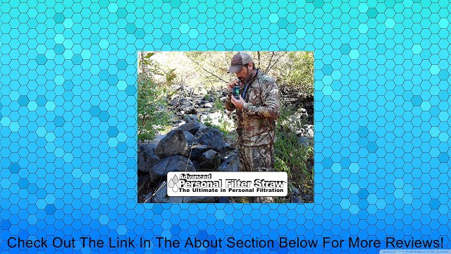 Personal Water Filter Straw with FREE Included Re-Sealable Emergency Canteen and Carry Case - Portable for Wilderness Camping & Survival Equipment Packs - Best Emergency Tool Disaster Kit - Camping Water Filters - Water Filter for Purification of Water &