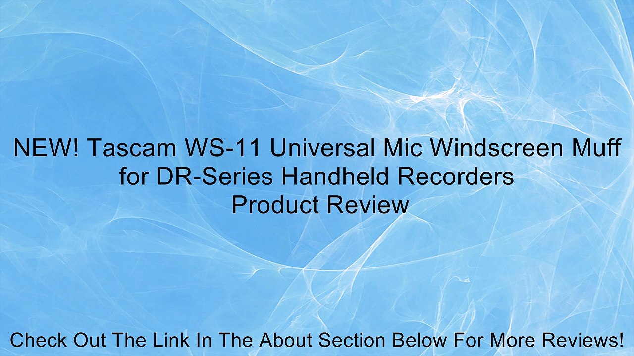 NEW! Tascam WS-11 Universal Mic Windscreen Muff for DR-Series Handheld Recorders Review