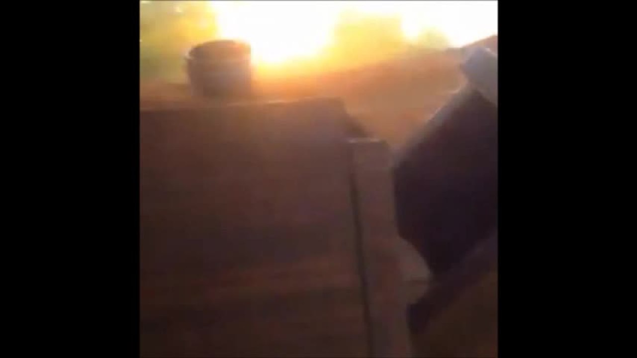 Backyard firework display doesn't go as planned
