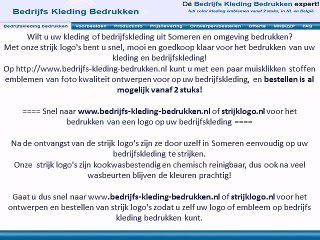 Kleding bedrijfskleding bedrukken Someren