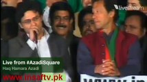 Watch Why Chairman Imran Khan Laughed  on  Faisal Today in Azadi Dharna - 17th Nov 2014