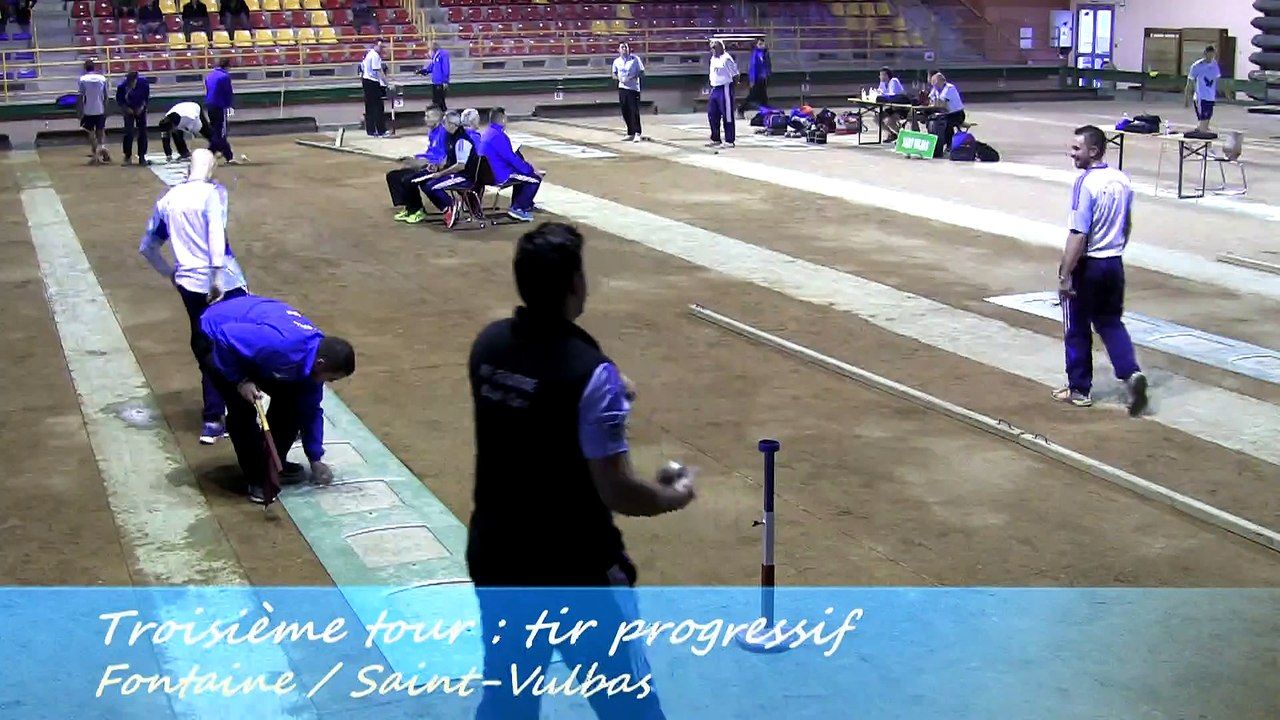 Troisième tour, tir progressif, Saint-Vulbas contre Fontaine, Sport Boules, J5 Elite 2014 2015