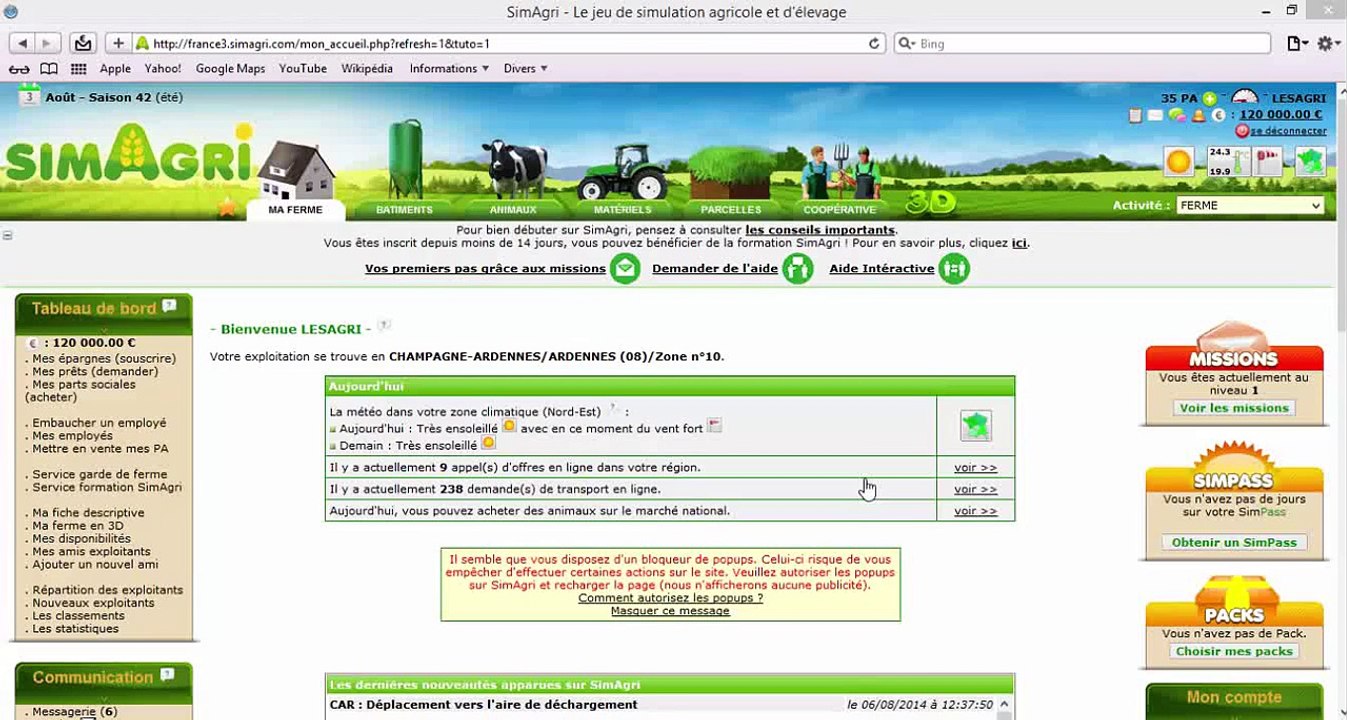 simagri aventure suivie épisode 1