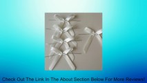 25 Pcs Solid White Satin Pre-tied Ribbon Bows for Cello Bags Review