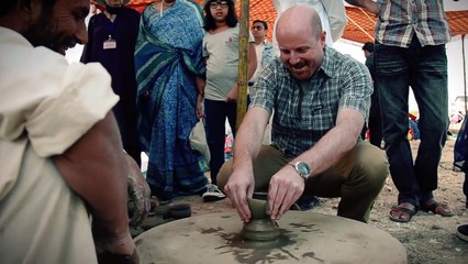 Experience Pakistan - Consul General Works on a Pottery Wheel