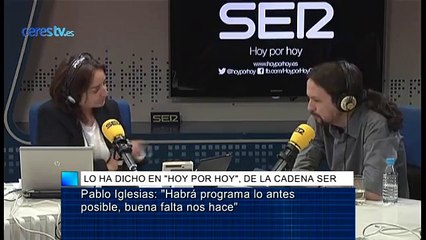 Pablo Iglesias en la SER: "Sacaré a España de la OTAN y romperé el convenio con EEUU"