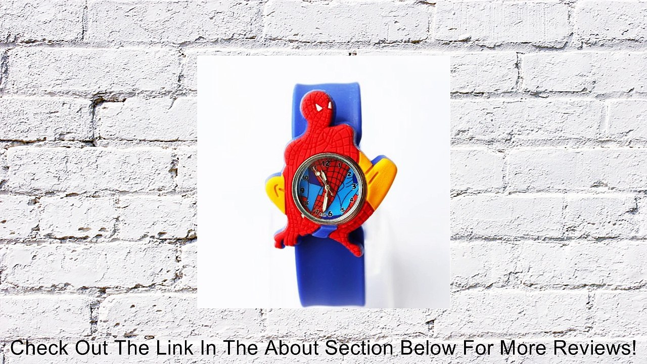 Spiderman Boys Kids Slap On Wrist Watch Quartz Funny Review