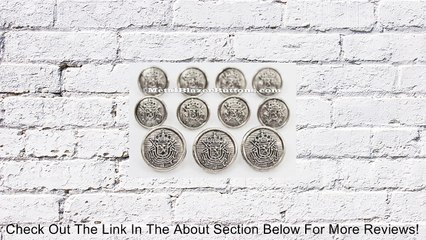 New ANTIQUED SILVER Toned METAL ~HERALDIC LION CREST~ Sport Coat BLAZER BUTTON SET ~ METALBLAZERBUTTONS.COM Review
