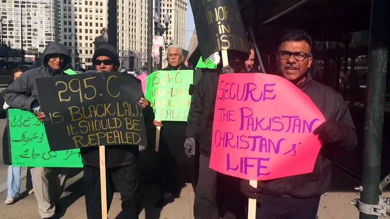 FPAC members Walking in protest agains the killing of Christian couple in Pakistan